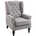 Poltrona d'accento chesterfield grigia, 1 posto