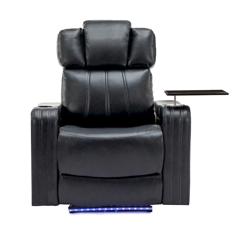 Poltrona reclinabile elettrica in similpelle Nera / Blu / Grigia, Posto Singolo, Portata 136 kg