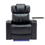 Poltrona reclinabile elettrica in similpelle Nera / Blu / Grigia, Posto Singolo, Portata 136 kg