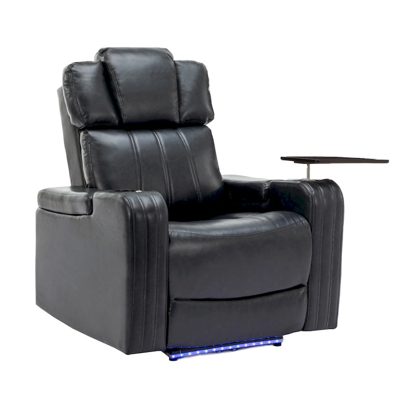 Poltrona reclinabile elettrica in similpelle Nera / Blu / Grigia, Posto Singolo, Portata 136 kg