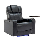 Poltrona reclinabile elettrica in similpelle Nera / Blu / Grigia, Posto Singolo, Portata 136 kg