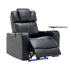 Poltrona reclinabile elettrica in similpelle Nera / Blu / Grigia, Posto Singolo, Portata 136 kg