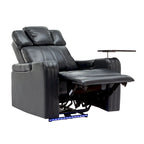 Poltrona reclinabile elettrica in similpelle Nera / Blu / Grigia, Posto Singolo, Portata 136 kg
