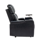 Poltrona reclinabile elettrica in similpelle Nera / Blu / Grigia, Posto Singolo, Portata 136 kg