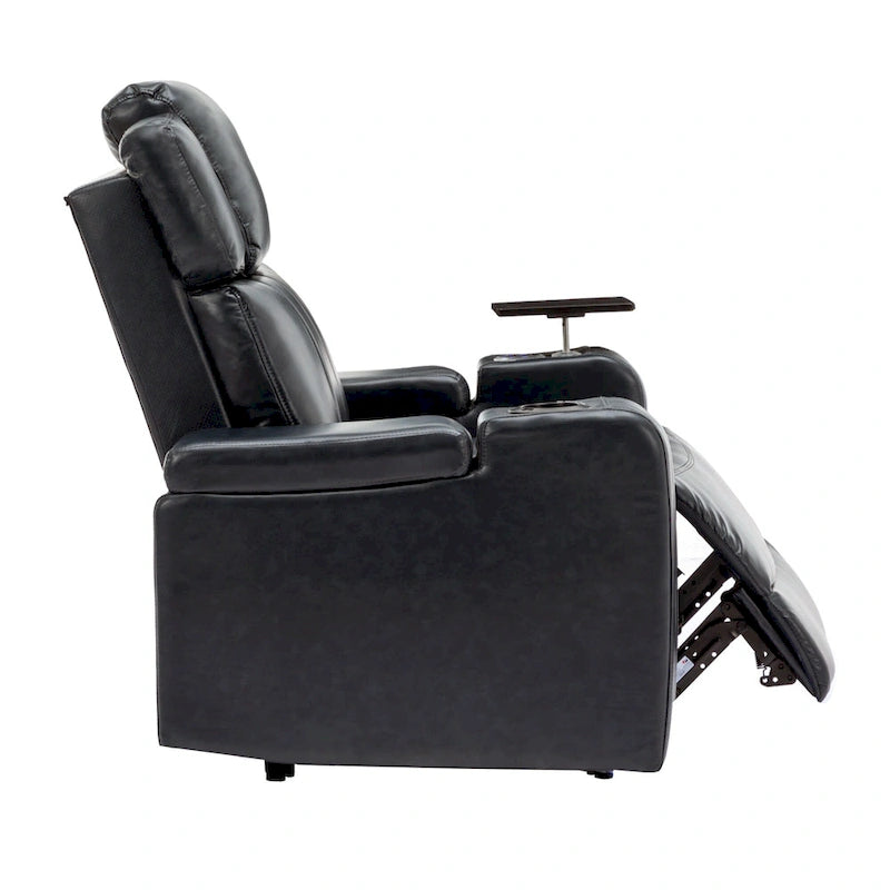 Poltrona reclinabile elettrica in similpelle Nera / Blu / Grigia, Posto Singolo, Portata 136 kg