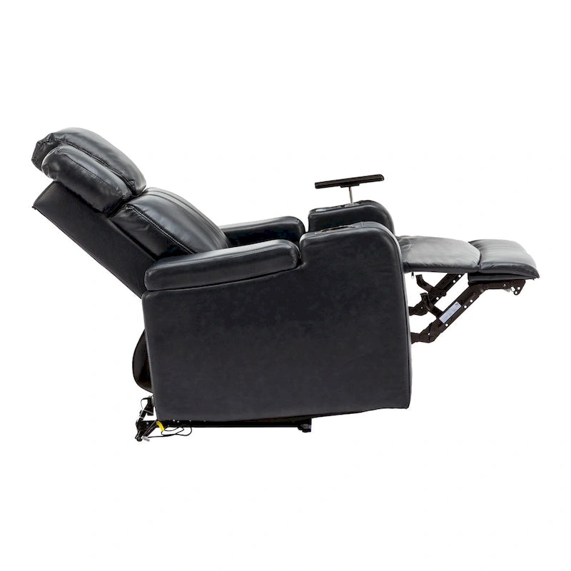 Poltrona reclinabile elettrica in similpelle Nera / Blu / Grigia, Posto Singolo, Portata 136 kg