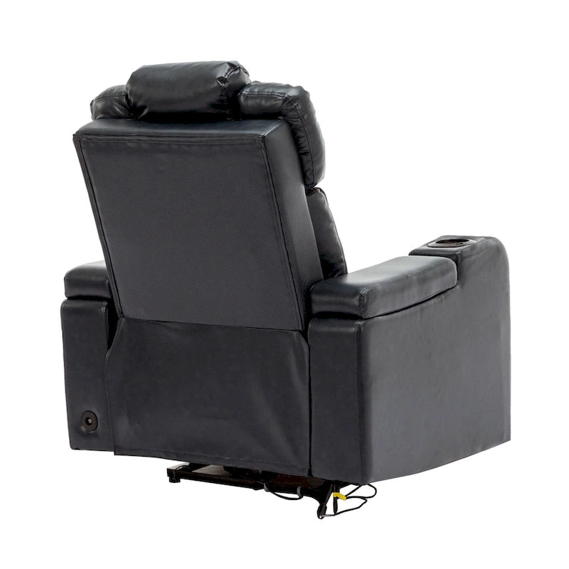 Poltrona reclinabile elettrica in similpelle Nera / Blu / Grigia, Posto Singolo, Portata 136 kg