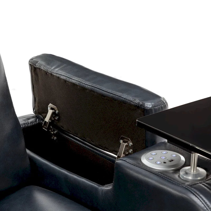 Poltrona reclinabile elettrica in similpelle Nera / Blu / Grigia, Posto Singolo, Portata 136 kg