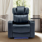 Poltrona reclinabile elettrica in similpelle Nera / Blu / Grigia, Posto Singolo, Portata 136 kg