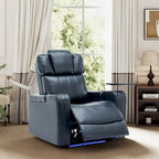 Poltrona reclinabile elettrica in similpelle Nera / Blu / Grigia, Posto Singolo, Portata 136 kg