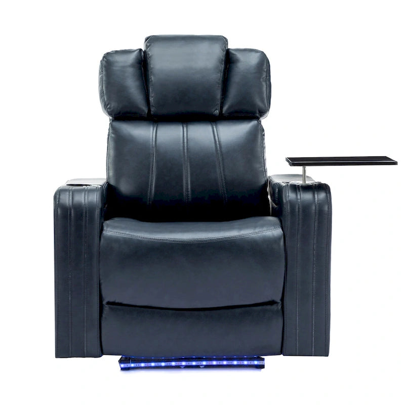 Poltrona reclinabile elettrica in similpelle Nera / Blu / Grigia, Posto Singolo, Portata 136 kg