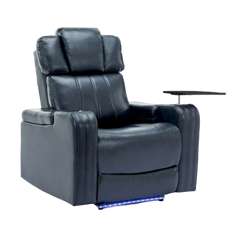 Poltrona reclinabile elettrica in similpelle Nera / Blu / Grigia, Posto Singolo, Portata 136 kg