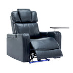 Poltrona reclinabile elettrica in similpelle Nera / Blu / Grigia, Posto Singolo, Portata 136 kg