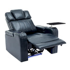 Poltrona reclinabile elettrica in similpelle Nera / Blu / Grigia, Posto Singolo, Portata 136 kg
