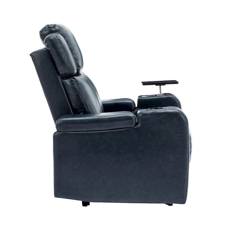 Poltrona reclinabile elettrica in similpelle Nera / Blu / Grigia, Posto Singolo, Portata 136 kg