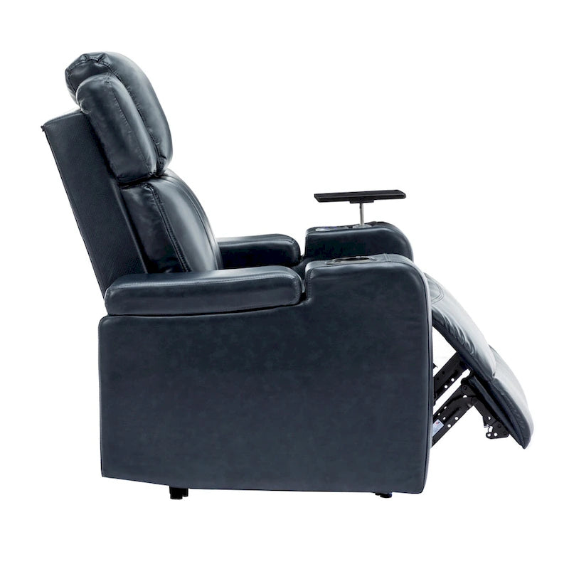 Poltrona reclinabile elettrica in similpelle Nera / Blu / Grigia, Posto Singolo, Portata 136 kg