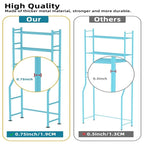 Scaffale portaoggetti da bagno da posizionare sopra il WC a 3 livelli, scaffale in metallo autoportante con 4 ganci, nero/bianco/rosa/blu/viola