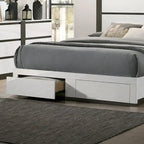 Camera da letto Queen 6 pezzi bianca lucida con porte USB