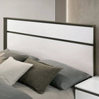 Camera da letto Queen 6 pezzi bianca lucida con porte USB
