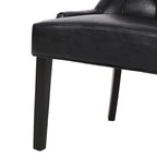 Sedia da pranzo trapuntata in similpelle marrone scuro, set da 6