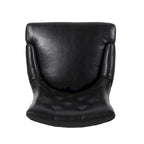 Sedia da pranzo trapuntata in similpelle marrone scuro, set da 6