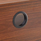 Scrivania in noce con cassetti, stile industriale, 1 persona