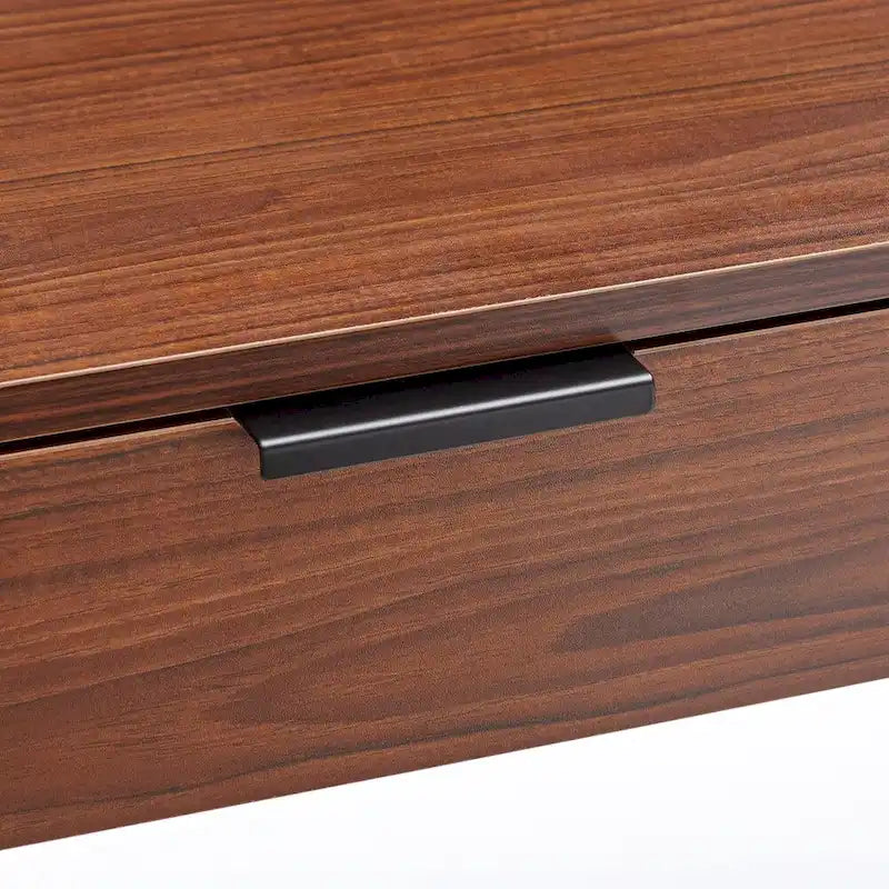 Scrivania in noce con cassetti, stile industriale, 1 persona
