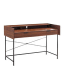 Scrivania in noce con cassetti, stile industriale, 1 persona