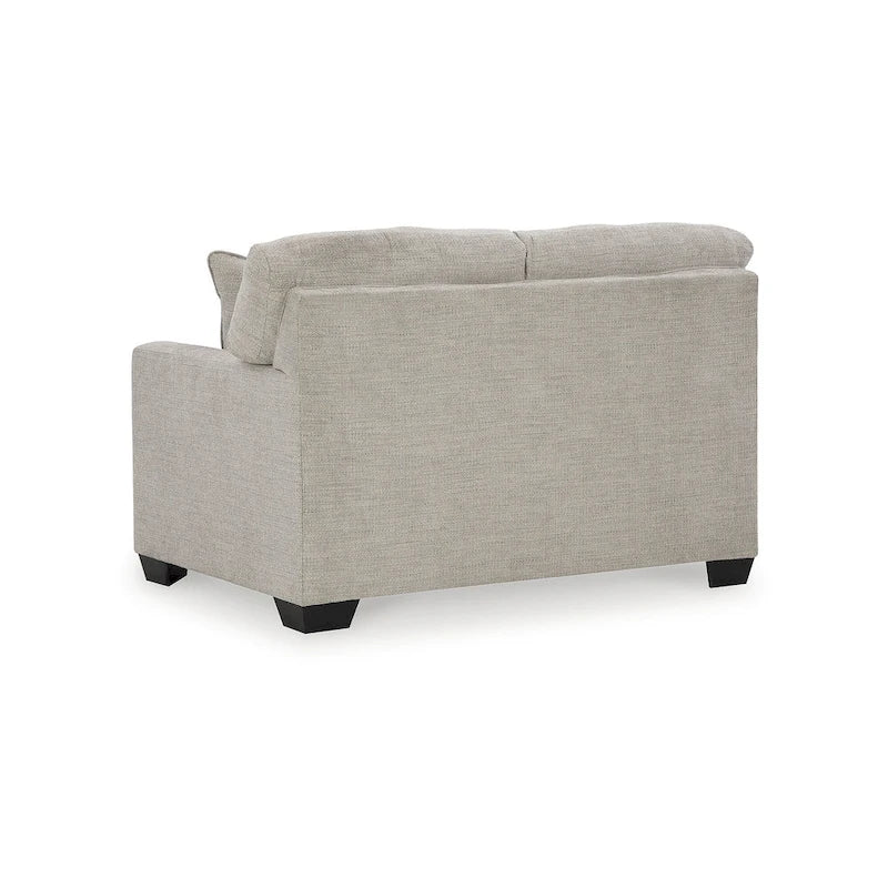 Divanetto trapuntato, 2 posti, color cioccolato/sabbia — 53L x 38P x 37A