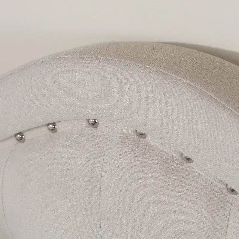 Letto a piattaforma imbottito trapuntato Queen-Size avorio/grigio