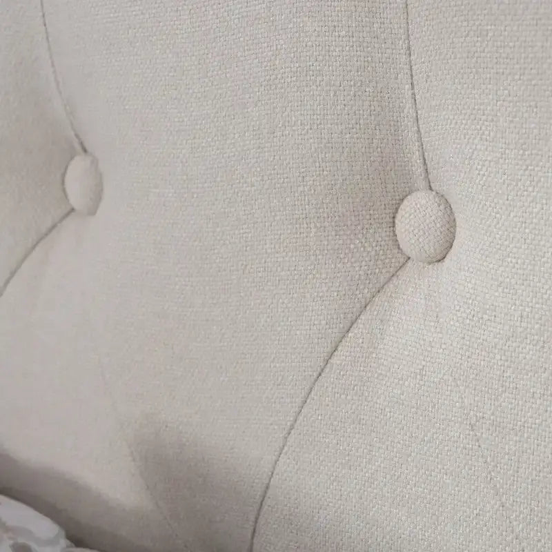 Letto a piattaforma imbottito trapuntato Queen-Size avorio/grigio