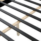 Letto a piattaforma imbottito trapuntato Queen-Size avorio/grigio