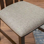 Set sala da pranzo da 6 pezzi in stile rustico beige/marrone, 6 posti a sedere