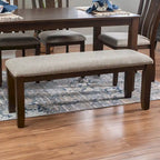 Set sala da pranzo da 6 pezzi in stile rustico beige/marrone, 6 posti a sedere