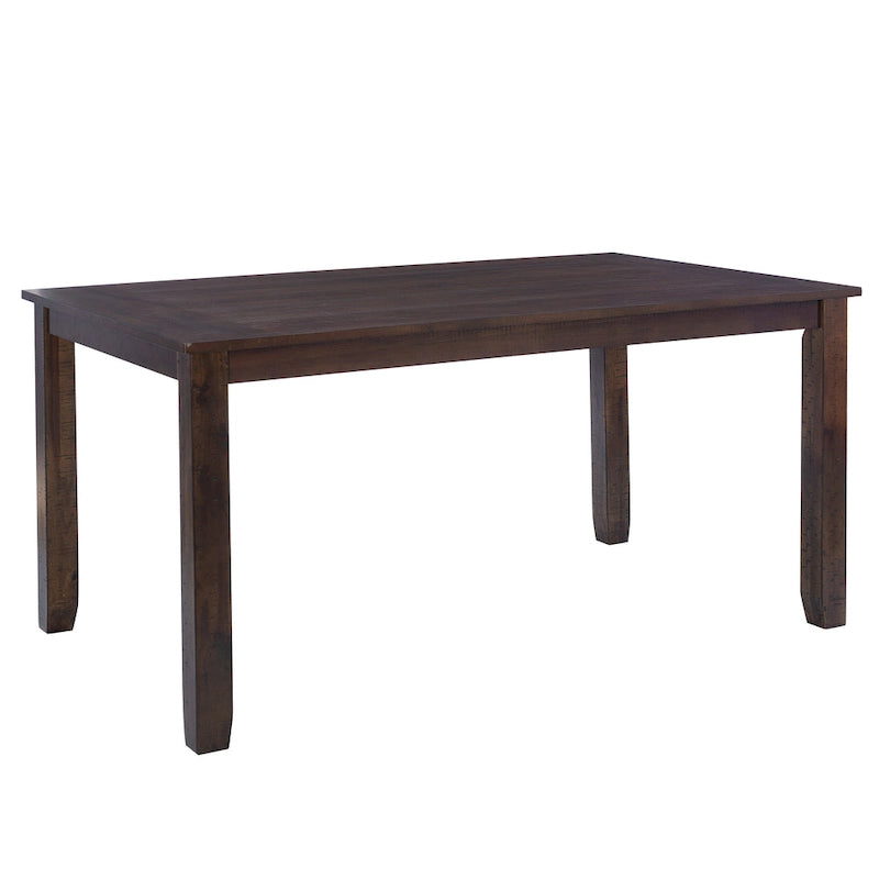 Set sala da pranzo da 6 pezzi in stile rustico beige/marrone, 6 posti a sedere