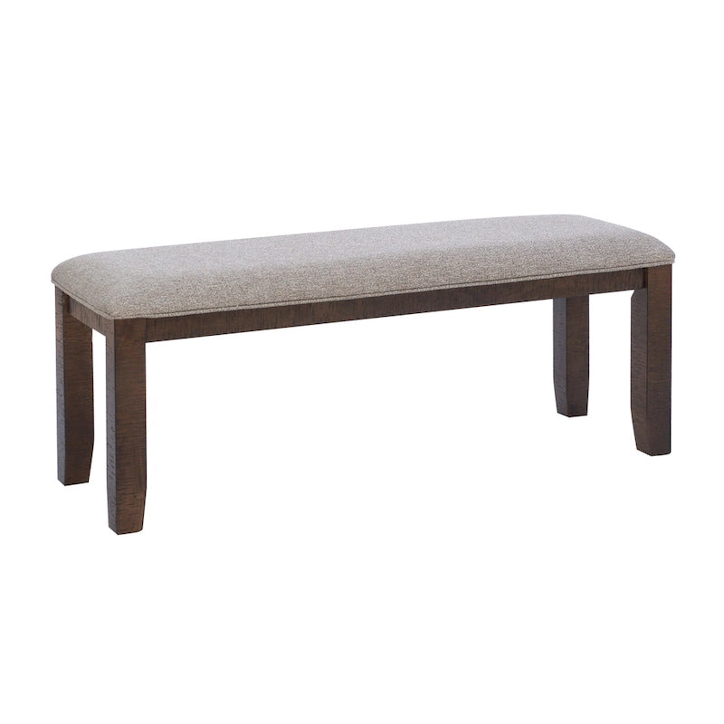 Set sala da pranzo da 6 pezzi in stile rustico beige/marrone, 6 posti a sedere