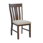 Set sala da pranzo da 6 pezzi in stile rustico beige/marrone, 6 posti a sedere