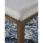 Sedie da pranzo con schienale a croce imbottite beige, finitura noce moscata, set da 2