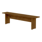 Panca da Pranzo Effetto Legno, Stile Rustico con Base ad H, 2 Posti, Naturale / Nero / Bianco / Blu Notte / Grigio