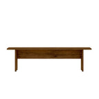 Panca da Pranzo Effetto Legno, Stile Rustico con Base ad H, 2 Posti, Naturale / Nero / Bianco / Blu Notte / Grigio