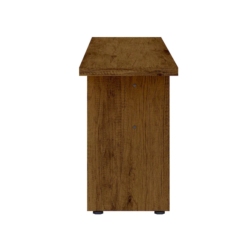 Panca da Pranzo Effetto Legno, Stile Rustico con Base ad H, 2 Posti, Naturale / Nero / Bianco / Blu Notte / Grigio