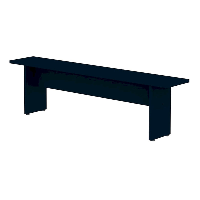 Panca da Pranzo Effetto Legno, Stile Rustico con Base ad H, 2 Posti, Naturale / Nero / Bianco / Blu Notte / Grigio