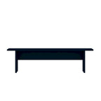 Panca da Pranzo Effetto Legno, Stile Rustico con Base ad H, 2 Posti, Naturale / Nero / Bianco / Blu Notte / Grigio