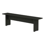 Panca da Pranzo Effetto Legno, Stile Rustico con Base ad H, 2 Posti, Naturale / Nero / Bianco / Blu Notte / Grigio