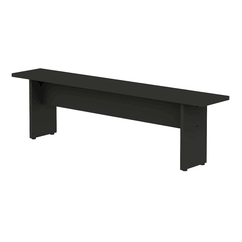 Panca da Pranzo Effetto Legno, Stile Rustico con Base ad H, 2 Posti, Naturale / Nero / Bianco / Blu Notte / Grigio