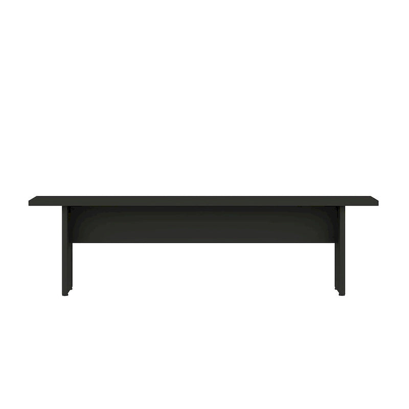 Panca da Pranzo Effetto Legno, Stile Rustico con Base ad H, 2 Posti, Naturale / Nero / Bianco / Blu Notte / Grigio