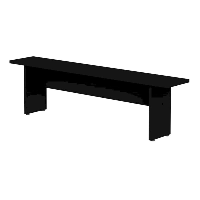 Panca da Pranzo Effetto Legno, Stile Rustico con Base ad H, 2 Posti, Naturale / Nero / Bianco / Blu Notte / Grigio