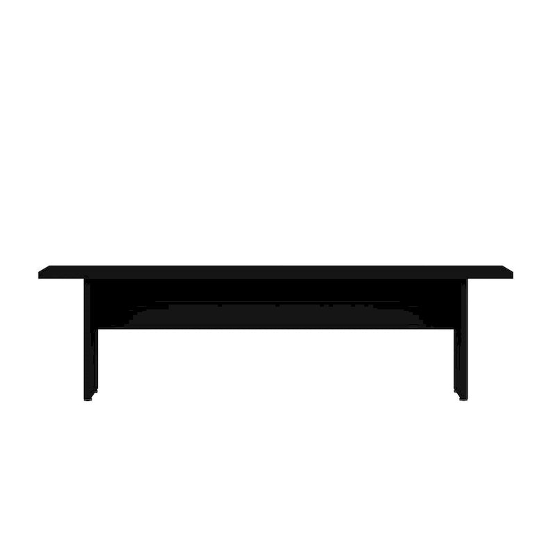 Panca da Pranzo Effetto Legno, Stile Rustico con Base ad H, 2 Posti, Naturale / Nero / Bianco / Blu Notte / Grigio