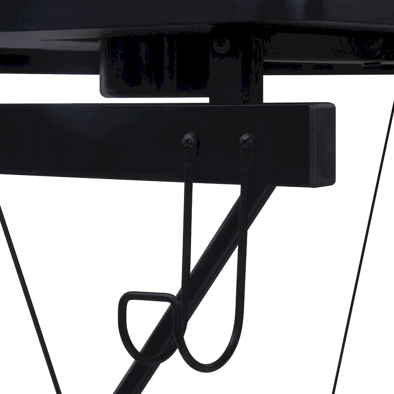 Scrivania da Gaming con Luci LED RGB – Nero / Bianco / Viola / Rosa, Utente Singolo