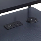Scrivania da Gaming con Luci LED RGB – Nero / Bianco / Viola / Rosa, Utente Singolo
